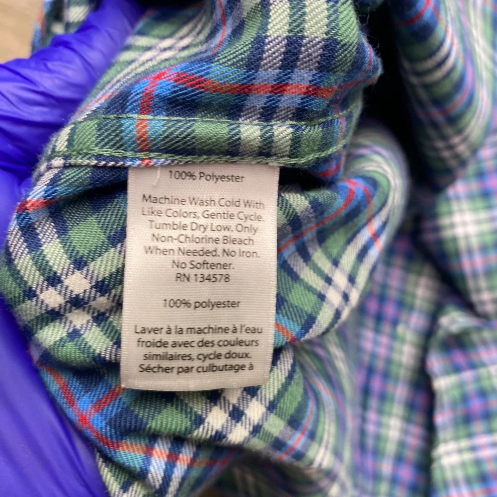 Vineyard Vines Shirt Murray Classic Fit Mens M Green Blue Plaid Performance Poly